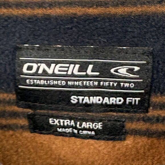 O'Neill flannel button up shirt striped warm coastal boys size XL - Picture 12 of 12